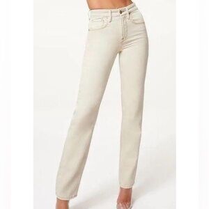 Good American 90s icon jeans in bone